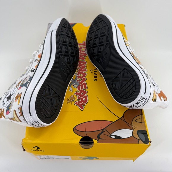 Converse x Tom & Jerry Shoes Mens US 10.5 White Chuck Taylor All Star Hi A15112C - Picture 7 of 11
